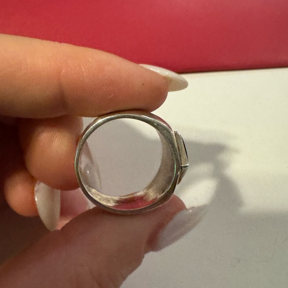 Stunning 925 Sterling silver and onyx vintage ring - Picture 3 of 16